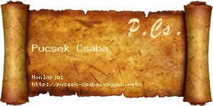 Pucsek Csaba névjegykártya